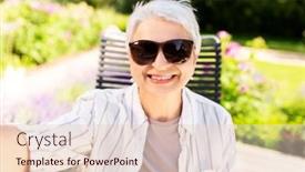  Presentation with old age - Colorful presentation theme enhanced with technology-old-age-and-people backdrop and a lemonade colored foreground