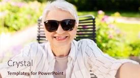  Presentation with old age - Slide deck enhanced with technology-old-age-and-people background and a lemonade colored foreground