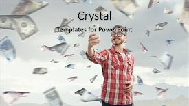  Presentation with money online - PPT layouts featuring technology online banking money transfer background and a light gray colored foreground