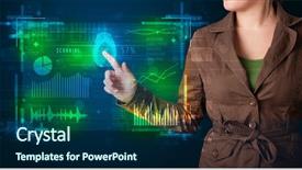  Presentation with 3d printing technology - Cool new PPT layouts with technology panel with finger print backdrop and a  colored foreground