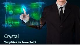  Presentation with 3d printing technology - Slide deck consisting of technology panel with finger print background and a  colored foreground