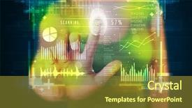  Presentation with technology - Theme featuring technology panel with finger print background and a tawny brown colored foreground