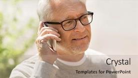  Presentation with information communication technology - Colorful theme enhanced with technology people lifestyle and communication backdrop and a  colored foreground