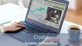  Presentation with video production - Slides featuring technology-post-production-and-vlog background and a ocean colored foreground