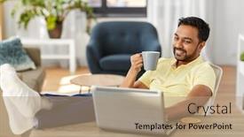  Presentation with indian tea - Beautiful theme featuring technology-remote-job-and-lifestyle backdrop and a coral colored foreground