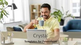  Presentation with indian tea - Colorful presentation theme enhanced with technology-remote-job-and-lifestyle backdrop and a mint green colored foreground