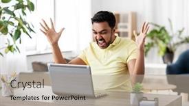  Presentation with remote working - Beautiful presentation theme featuring technology-remote-job-and-lifestyle backdrop and a coral colored foreground