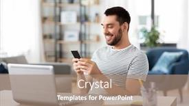  Presentation with remote working - Colorful presentation enhanced with technology-remote-job-and-people backdrop and a coral colored foreground