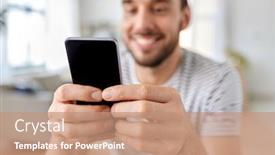  Presentation with job - Amazing slide deck having technology-remote-job-and-people backdrop and a coral colored foreground