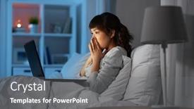  Presentation with remote working - Colorful PPT theme enhanced with technology-remote-job-and-people backdrop and a gray colored foreground