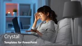  Presentation with remote working - Theme consisting of technology-remote-job-and-people background and a gray colored foreground