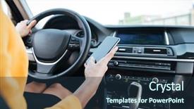  Presentation with driver - Presentation theme featuring technology roadmap - close up image with female background and a tawny brown colored foreground