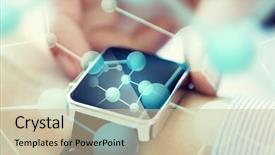  Presentation with molecules - Slides consisting of technology science chemistry biology background and a  colored foreground