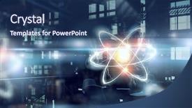  Presentation with neon - Presentation theme consisting of technology science concept background and a ocean colored foreground