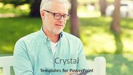  Presentation with old people - Audience pleasing slide deck consisting of technology-senior-people-lifestyle backdrop and a mint green colored foreground