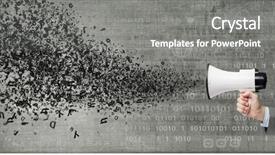  Presentation with human services - PPT layouts with technology services - close up of human hand background and a  colored foreground
