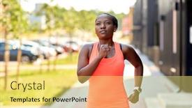  Presentation with smart city technology - Cool new presentation theme with technology-sport-and-fitness-concept backdrop and a yellow colored foreground