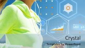  Presentation with exercise sport - Presentation theme enhanced with technology sport fitness exercise background and a light blue colored foreground