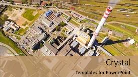  Presentation with sulphur - PPT layouts consisting of technology stack - aerial view of modern combined background and a coral colored foreground