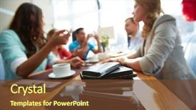  Presentation with friends - PPT theme enhanced with technology stack - heap of modern gadgets background and a tawny brown colored foreground