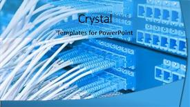  Presentation with optic - Audience pleasing presentation theme consisting of technology style against fiber backdrop and a teal colored foreground