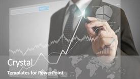  Presentation with writing - Cool new PPT layouts with technology support - businessman hand writing a business backdrop and a gray colored foreground