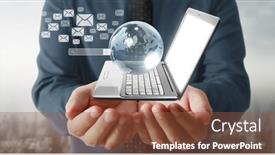  Presentation with tech - Slide set enhanced with technology-tech-devices-connected background and a tawny brown colored foreground