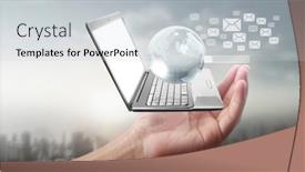  Presentation with tech - Cool new PPT layouts with technology-tech-devices-connected backdrop and a light gray colored foreground