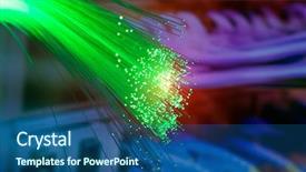  Presentation with fiber optic - Slide set having technology with fiber optic background background and a ocean colored foreground