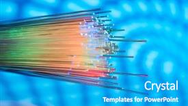  Presentation with lighting effects - Slide deck enhanced with technoloy - optical fiber with details background and a teal colored foreground