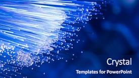  Presentation with fiber - Colorful slide set enhanced with technoloy - optical fiber with details backdrop and a navy blue colored foreground