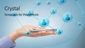  Presentation with business networking - Audience pleasing PPT layouts consisting of techonoly - business technology internet and networking backdrop and a light blue colored foreground