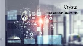  Presentation with connection - Presentation theme consisting of tecnology introdution - connection technologies for business mixed background and a light gray colored foreground