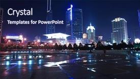  Presentation with modern building - Amazing presentation having tectonic - modern building in night backdrop and a navy blue colored foreground