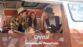  Presentation with get together - Colorful theme enhanced with ted - cheerful young friends sitting together backdrop and a  colored foreground