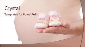  Presentation with pregnant woman - Theme consisting of ted - pregnant woman with beautiful belly background and a  colored foreground