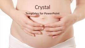  Presentation with pregnant woman - Slides having ted - pregnant woman with beautiful belly background and a  colored foreground