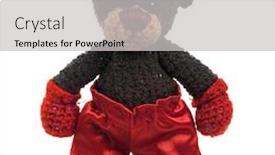  Presentation with boxer - Audience pleasing theme consisting of teddy bear boxer in classic vintage style isolated on white background backdrop and a light gray colored foreground