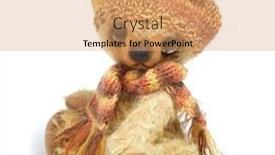  Presentation with teddy bear - Amazing PPT layouts having teddy-bear-in-classic-vintage backdrop and a coral colored foreground