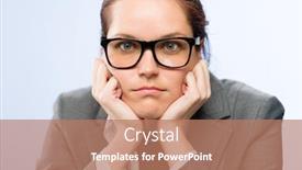  Presentation with job - PPT layouts consisting of tedious-job-woman-bored background and a coral colored foreground