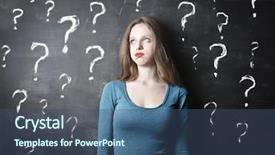  Presentation with questions - PPT theme consisting of tedium - questions background and a ocean colored foreground