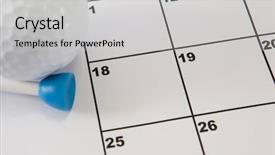  Presentation with golf ball on tee - Slides having sportsgolf - close-up of golf ball background and a light gray colored foreground