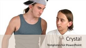  Presentation with bully - Theme consisting of teen agers - small boy being intimidated background and a lemonade colored foreground