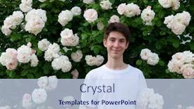  Presentation with pink white - Theme featuring teen-boy-in-park background and a sky blue colored foreground