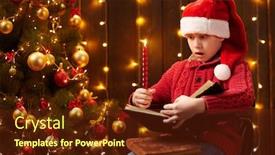  Presentation with christmas holidays - Audience pleasing presentation theme consisting of teen-boy-reading-book-sitting backdrop and a tawny brown colored foreground