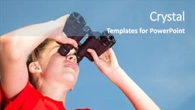  Presentation with low angle view of fictitious - Theme having teen boy wearing red background and a teal colored foreground