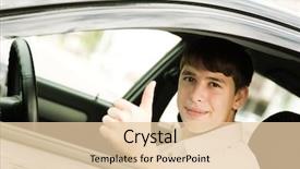  Presentation with teen driving - Slides with teen driving - happy driver background and a lemonade colored foreground