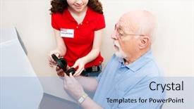  Presentation with touch screen - Beautiful presentation theme featuring homemade organic strawberry fruit ice cream in bowl backdrop and a lemonade colored foreground