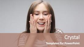  Presentation with esami medie girl power - Audience pleasing presentation theme consisting of teen fashion show - beautiful girl surprised and shocked backdrop and a coral colored foreground