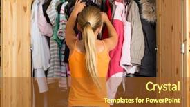  Presentation with family - Colorful presentation theme enhanced with teen fashion show - family - child or teenager backdrop and a tawny brown colored foreground